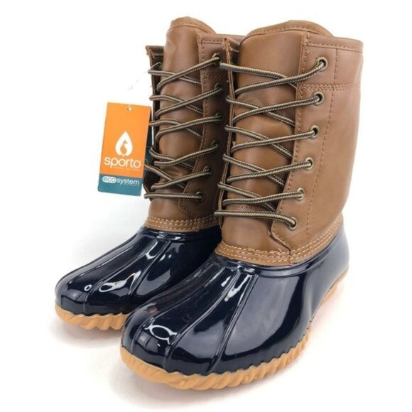 Sporto Elana Winter Snow Rain Duck Boots Womens 6M - Picture 3 of 7